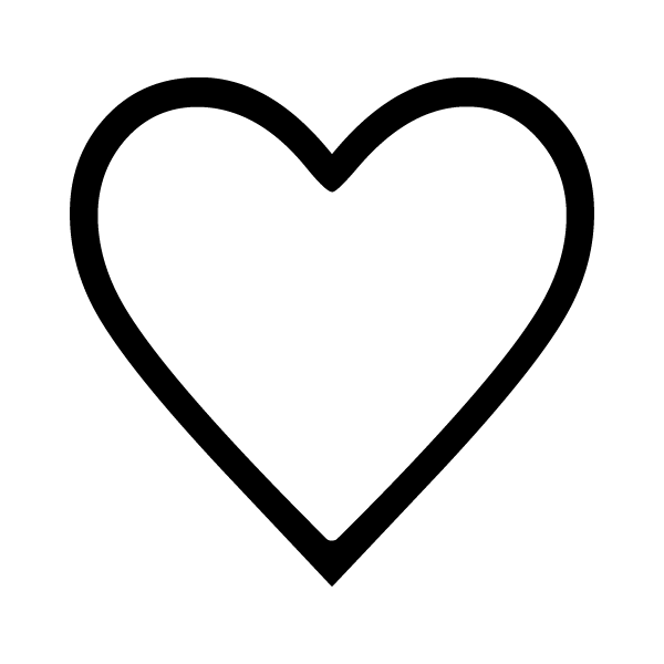 ハート（白抜き）