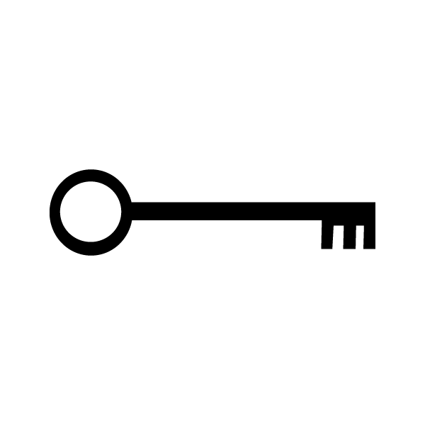 鍵（シンプル・塗り）