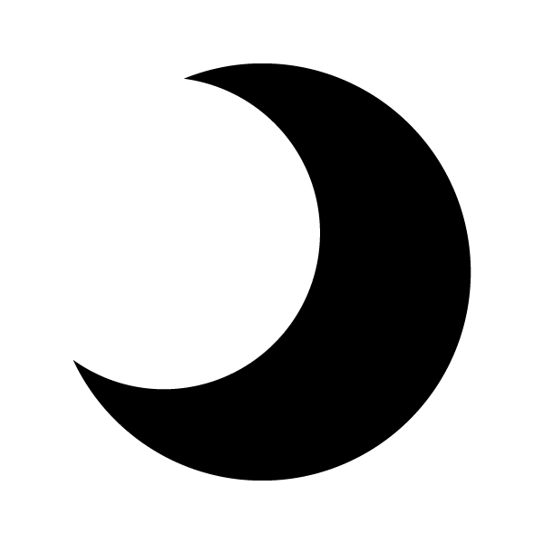 つき（右向き・塗り）