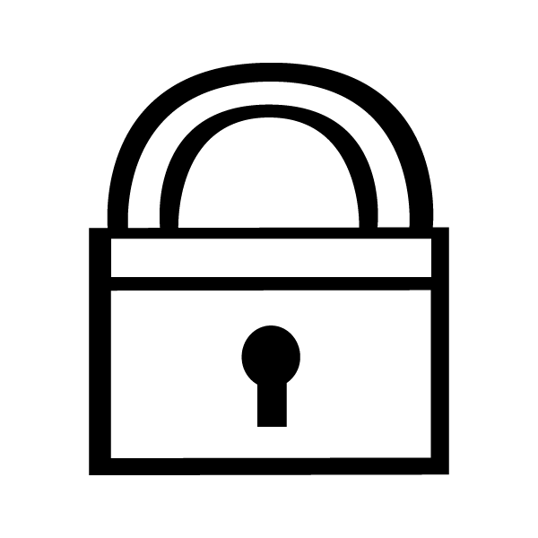 南京錠（白抜き）