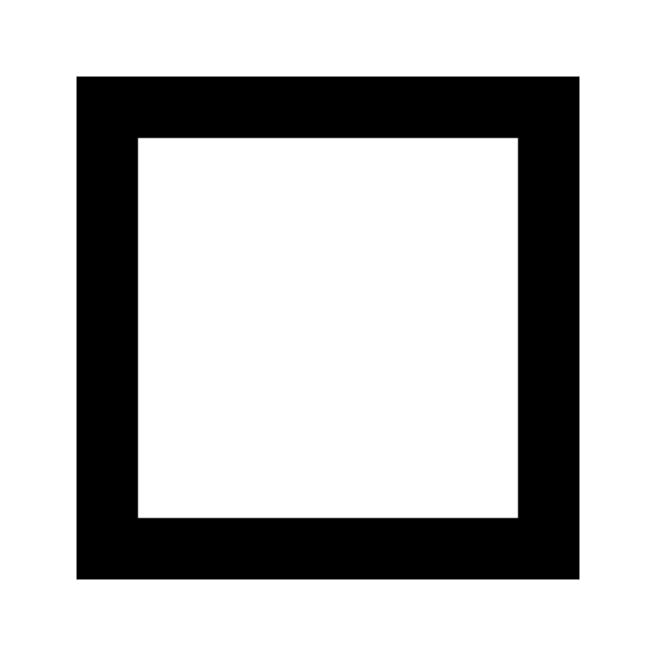 しかく（白抜き）