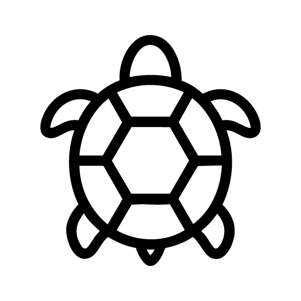 かめ（白抜き）